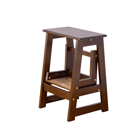 บันไดไม้ยางพารา 2 ขั้น ประกอบส่ง Evergreen Furniture SLST-55  40x43x55ซม. สีน้ำตาลเข้ม_2